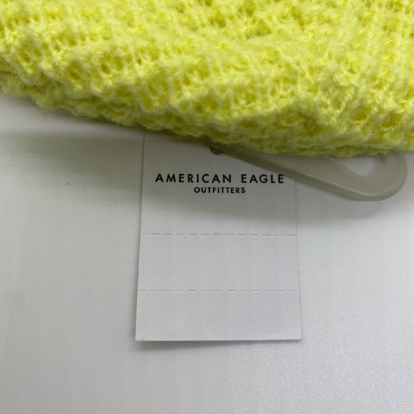 NWT American Eagle Waffle Knit One Size Beanie Neon - Picture 3 of 4